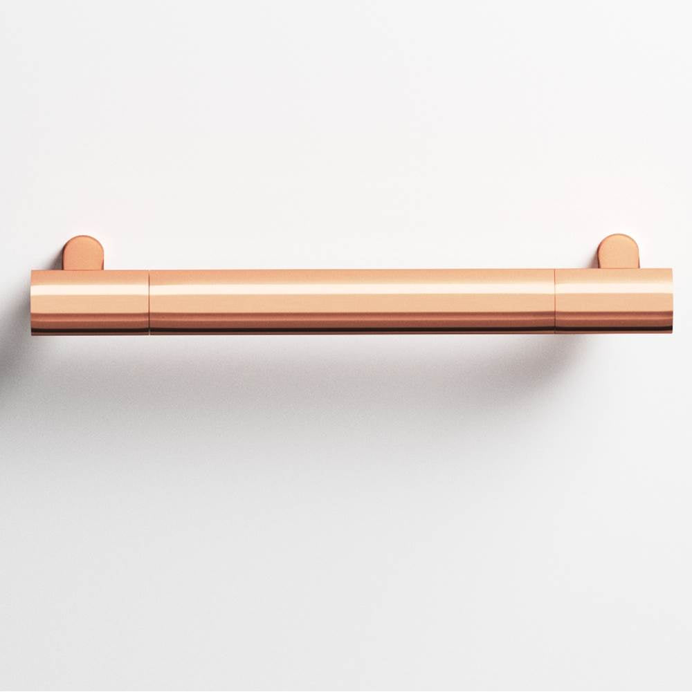 Colonial Bronze - 4'' center-to-center, 4.75'' overall, 0.5'' diameter Round Cabinet Pull with straight posts hand finished in Satin Copper and Satin Copper - Satin Copper,Satin Copper