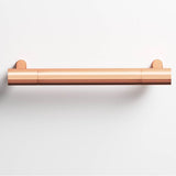 Colonial Bronze - 4'' center-to-center, 4.75'' overall, 0.5'' diameter Round Cabinet Pull with straight posts hand finished in Satin Copper and Satin Copper - Satin Copper,Satin Copper