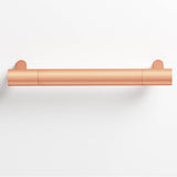 Colonial Bronze - 0.5'' diameter custom length Round Pull with straight posts hand finished in Matte Satin Copper and Matte Satin Copper - Matte Satin Copper,Matte Satin Copper