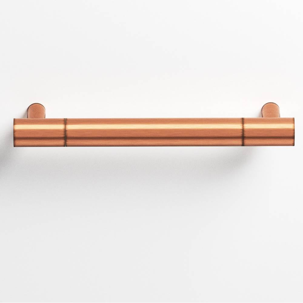 Colonial Bronze - 12'' center-to-center, 13'' overall, 0.75'' diameter Round Cabinet Pull, Appliance Pull, Door Pull, Shower Door Pull with straight posts hand finished in Antique Copper and Antique Copper - Antique Copper,Antique Copper