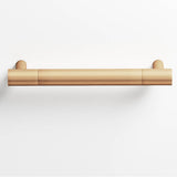Colonial Bronze - 8'' center-to-center, 9'' overall, 0.75'' diameter Round Cabinet Pull, Appliance Pull, Door Pull, Shower Door Pull with straight posts hand finished in Matte Satin Bronze and Matte Satin Bronze - Matte Satin Bronze,Matte Satin Bronze