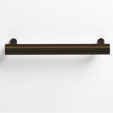 Colonial Bronze - 0.75'' diameter custom length Round Pull with straight posts hand finished in Oil Rubbed Bronze and Oil Rubbed Bronze - Oil Rubbed Bronze,Oil Rubbed Bronze