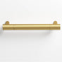 Colonial Bronze - 12'' center-to-center, 13'' overall, 0.75'' diameter Round Cabinet Pull, Appliance Pull, Door Pull, Shower Door Pull with straight posts hand finished in Matte Dark Statuary Bronze and French Gold - Matte Dark Statuary Bronze,French Gold
