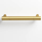 Colonial Bronze - 10'' center-to-center, 11'' overall, 0.75'' diameter Round Cabinet Pull, Appliance Pull, Door Pull, Shower Door Pull with straight posts hand finished in Matte Antique Copper and Nickel Stainless - Matte Antique Copper,Nickel Stainless