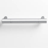 Colonial Bronze - 4'' center-to-center, 4.75'' overall, 0.5'' diameter Round Cabinet Pull with straight posts hand finished in Matte Satin Chrome and Matte Satin Chrome - Matte Satin Chrome,Matte Satin Chrome