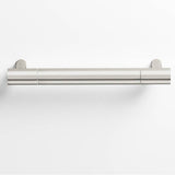 Colonial Bronze - 10'' center-to-center, 12'' overall, 1'' diameter Round Cabinet Pull, Appliance Pull, Door Pull, Shower Door Pull with straight posts hand finished in Satin Nickel and Satin Nickel - Satin Nickel,Satin Nickel