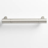 Colonial Bronze - 10'' center-to-center, 11'' overall, 0.75'' diameter Round Cabinet Pull, Appliance Pull, Door Pull, Shower Door Pull with straight posts hand finished in Nickel Stainless and Nickel Stainless - Nickel Stainless,Nickel Stainless