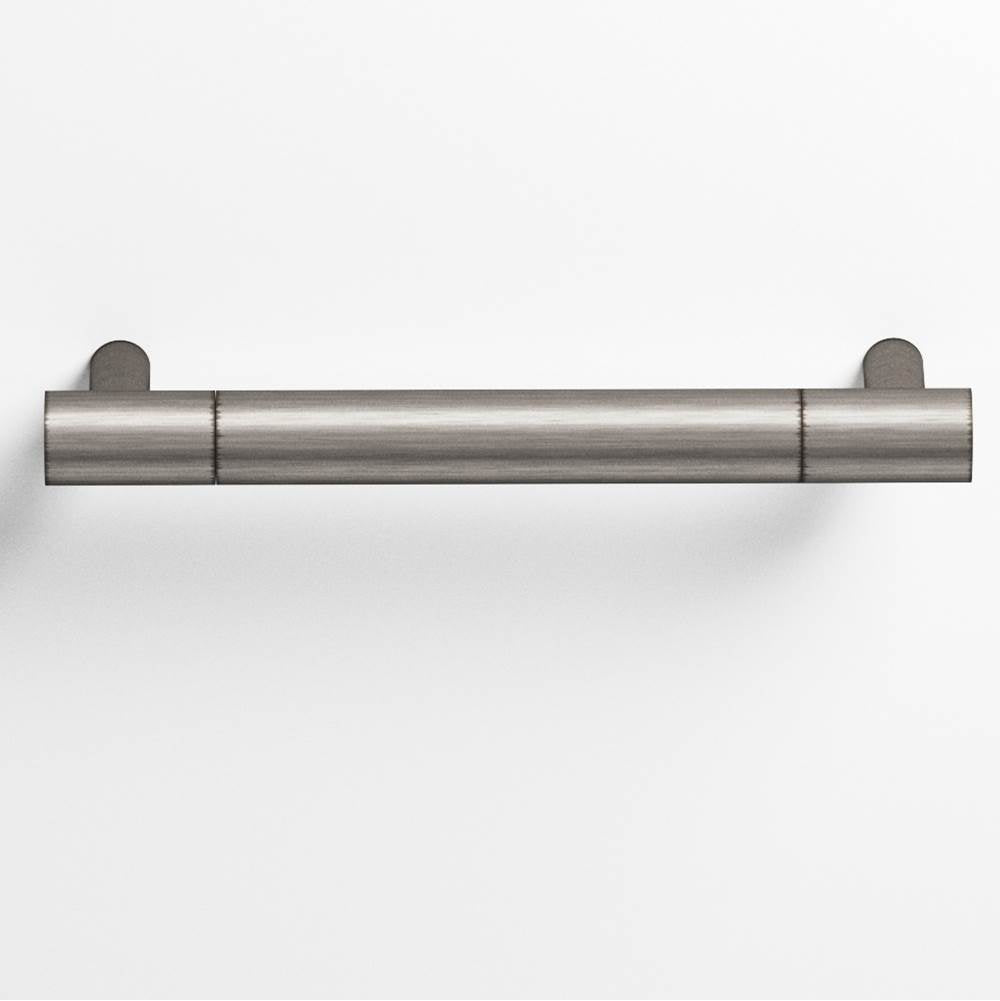 Colonial Bronze - 0.75'' diameter custom length Round Pull with straight posts hand finished in Pewter and Pewter - Pewter,Pewter