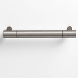 Colonial Bronze - 0.625'' diameter custom length Round Pull with straight posts hand finished in Pewter and Pewter - Pewter,Pewter