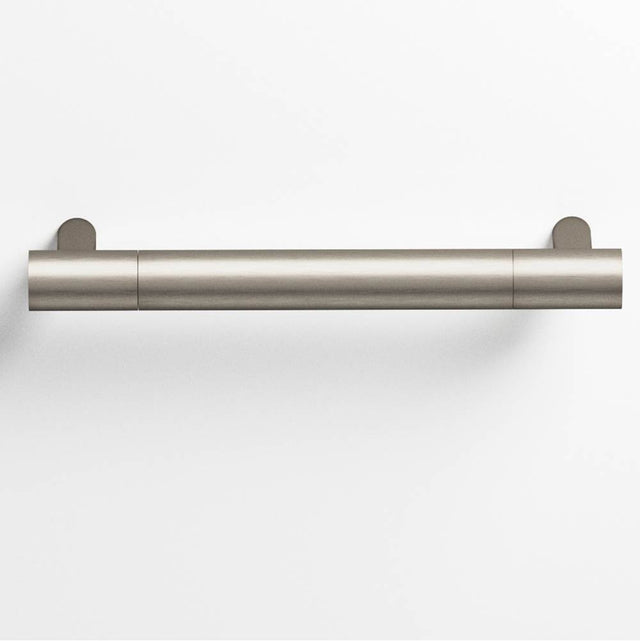 Colonial Bronze - 0.5'' diameter custom length Round Pull with straight posts hand finished in Matte Pewter and Matte Pewter - Matte Pewter,Matte Pewter