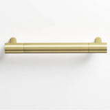 Colonial Bronze - 1'' diameter custom length Round Pull with straight posts hand finished in Antique Brass and Antique Brass - Antique Brass,Antique Brass