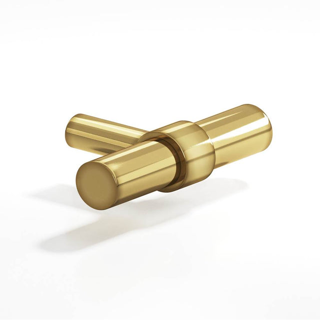 Colonial Bronze - 2'' overall, 0.46875'' diameter Round, collared T Cabinet Knob with straight post hand finished in Antique Bronze and Antique Bronze - Antique Bronze,Antique Bronze