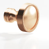 Colonial Bronze - 1.25'' diameter Round, beaded Cabinet Knob, Back-to-Back Shower Door Knob Kit hand finished in Satin Bronze and Satin Bronze - Satin Bronze,Satin Bronze