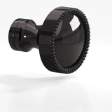 Colonial Bronze - 1.25'' diameter Round, beaded Cabinet Knob, Back-to-Back Shower Door Knob Kit hand finished in Satin Black and Satin Black - Satin Black,Satin Black