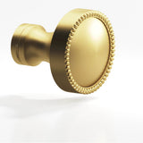 Colonial Bronze - 1.25'' diameter Round, beaded Cabinet Knob, Back-to-Back Shower Door Knob Kit hand finished in Matte Satin Black and Matte Satin Brass - Matte Satin Black,Matte Satin Brass