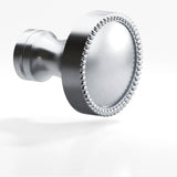 Colonial Bronze - 1.25'' diameter Round, beaded Cabinet Knob, Back-to-Back Shower Door Knob Kit hand finished in Satin Chrome and Satin Chrome - Satin Chrome,Satin Chrome