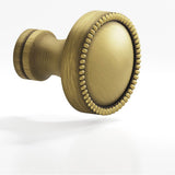 Colonial Bronze - 1.25'' diameter Round, beaded Cabinet Knob, Back-to-Back Shower Door Knob Kit hand finished in Matte Antique Satin Brass and Matte Antique Satin Brass - Matte Antique Satin Brass,Matte Antique Satin Brass