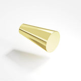 Colonial Bronze - 0.5625'' diameter Round, tapered Cabinet Knob hand finished in Polished Brass - Polished Brass