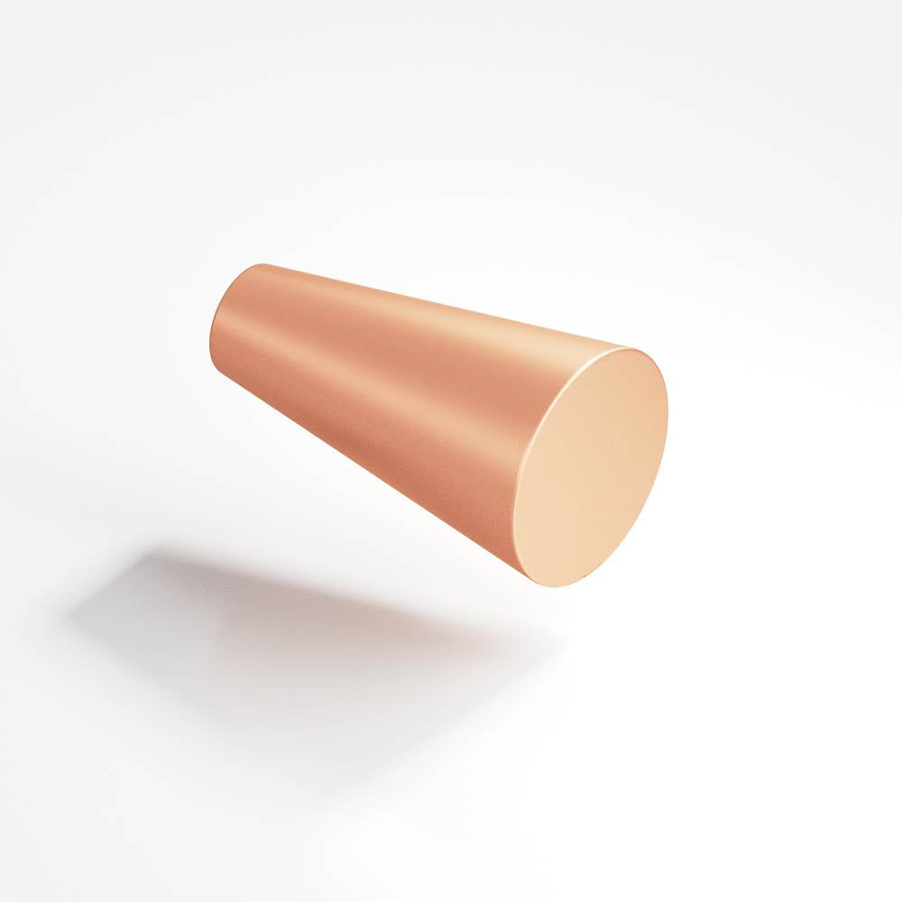 Colonial Bronze - 0.5625'' diameter Round, tapered Cabinet Knob hand finished in Matte Satin Copper - Matte Satin Copper
