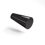 Colonial Bronze - 0.5625'' diameter Round, tapered Cabinet Knob hand finished in Satin Black - Satin Black