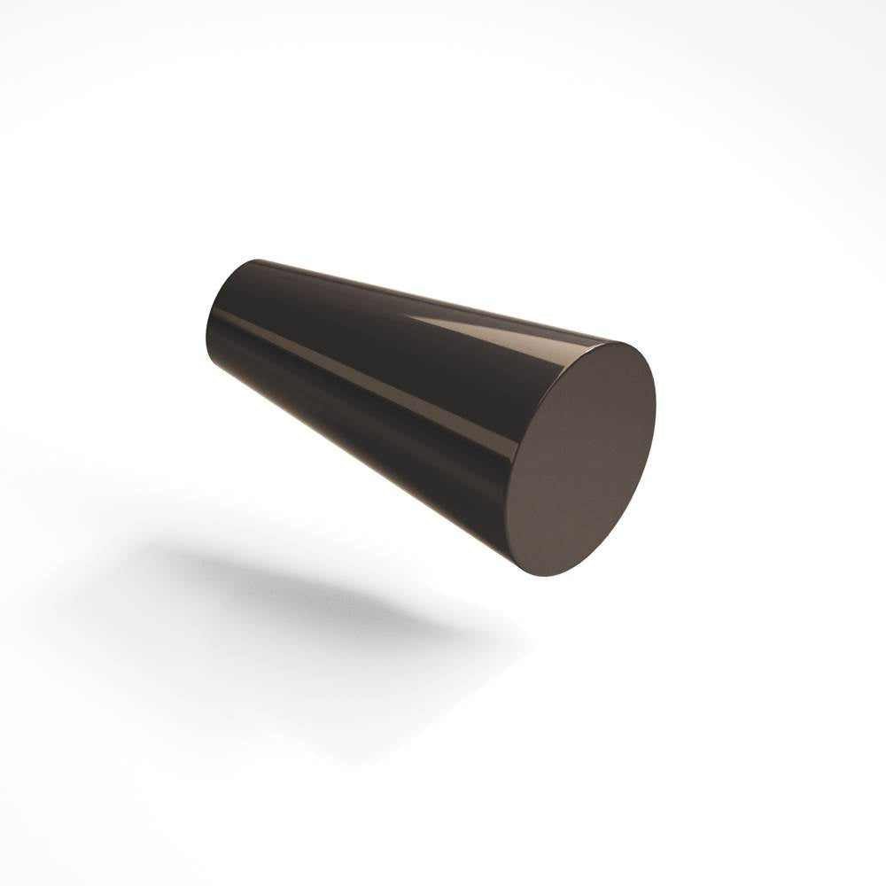 Colonial Bronze - 0.5625'' diameter Round, tapered Cabinet Knob hand finished in Dark Statuary Bronze - Dark Statuary Bronze
