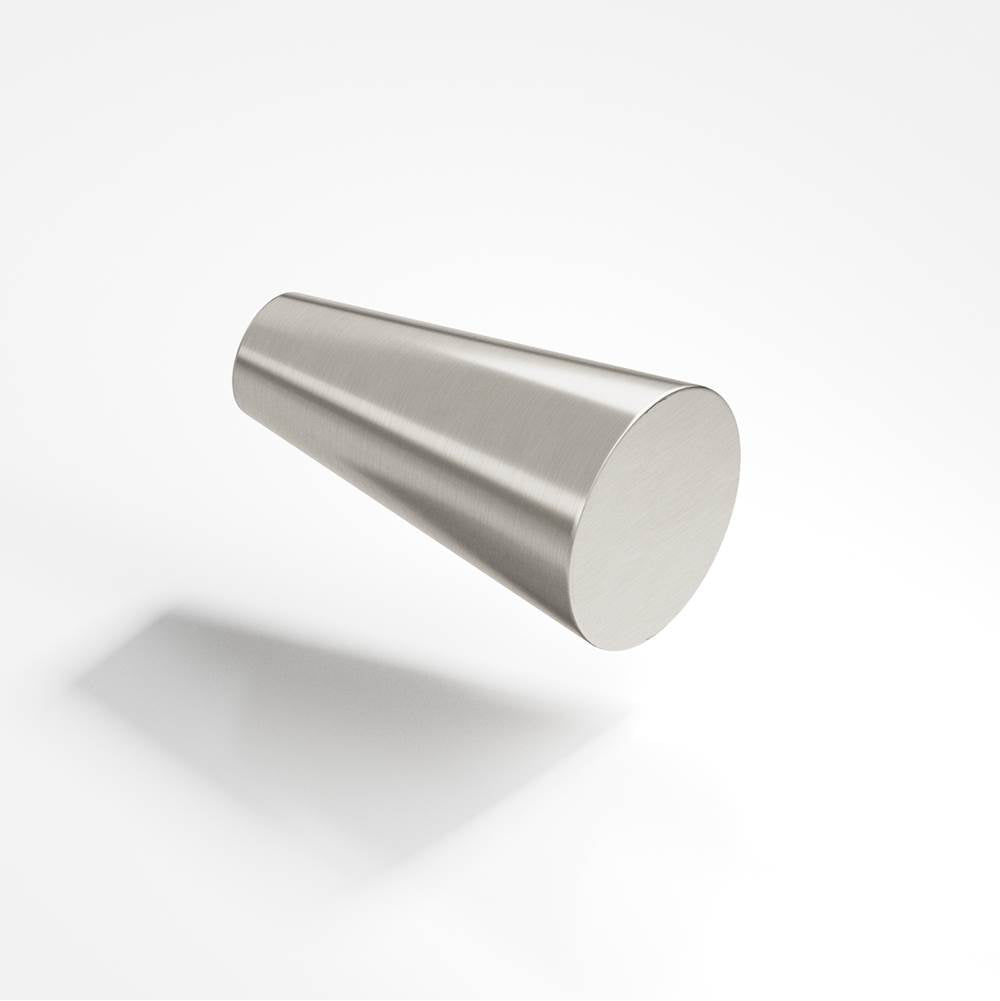 Colonial Bronze - 0.5625'' diameter Round, tapered Cabinet Knob hand finished in Satin Nickel - Satin Nickel
