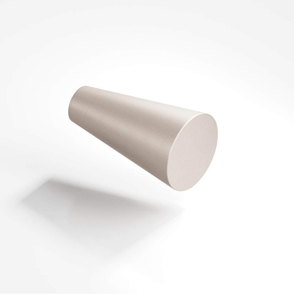 Colonial Bronze - 0.5625'' diameter Round, tapered Cabinet Knob hand finished in Matte Satin Nickel - Matte Satin Nickel