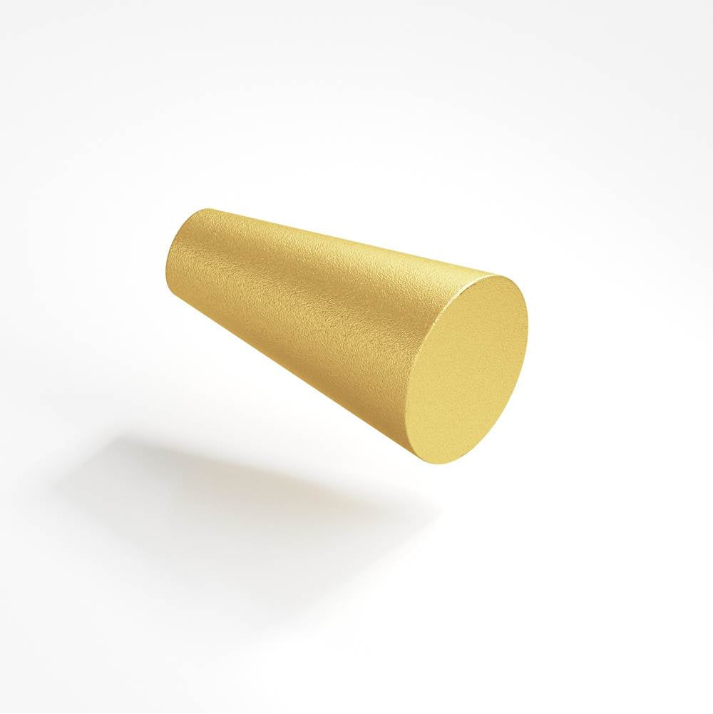 Colonial Bronze - 0.5625'' diameter Round, tapered Cabinet Knob hand finished in Frost Brass - Frost Brass