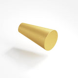 Colonial Bronze - 0.5625'' diameter Round, tapered Cabinet Knob hand finished in Frost Brass - Frost Brass