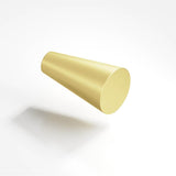 Colonial Bronze - 0.5625'' diameter Round, tapered Cabinet Knob hand finished in Matte Satin Brass - Matte Satin Brass