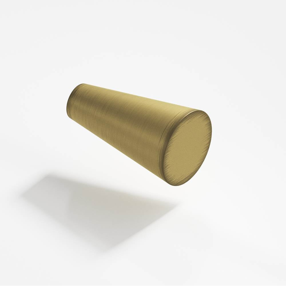 Colonial Bronze - 0.5625'' diameter Round, tapered Cabinet Knob hand finished in Matte Antique Satin Brass - Matte Antique Satin Brass