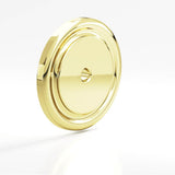 Colonial Bronze - 1.5'' diameter Round, grooved Backplate for use with 1/4-20 screw hand finished in Polished Brass - Polished Brass