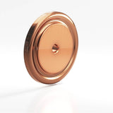 Colonial Bronze - 1.75'' diameter Round, grooved Backplate for use with 1/4-20 screw hand finished in Antique Copper - Antique Copper