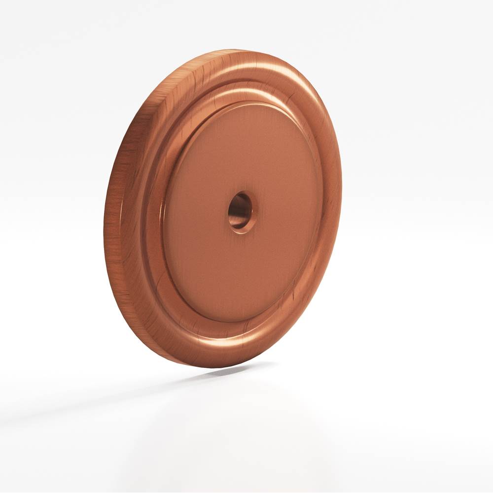 Colonial Bronze - 1.75'' diameter Round, grooved Backplate for use with 1/4-20 screw hand finished in Matte Antique Copper - Matte Antique Copper