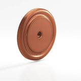 Colonial Bronze - 1.75'' diameter Round, grooved Backplate for use with 1/4-20 screw hand finished in Matte Antique Copper - Matte Antique Copper