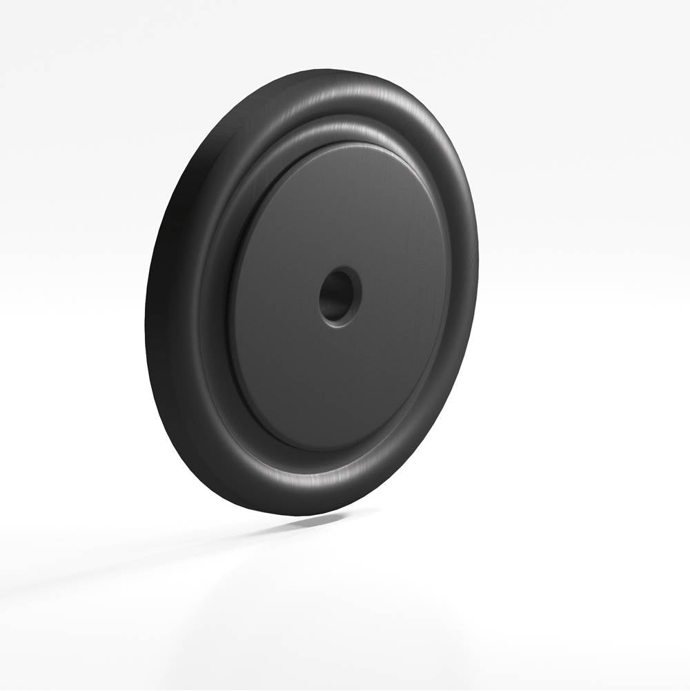 Colonial Bronze - 1.75'' diameter Round, grooved Backplate for use with 1/4-20 screw hand finished in Matte Satin Black - Matte Satin Black