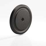 Colonial Bronze - 1.75'' diameter Round, grooved Backplate for use with 1/4-20 screw hand finished in Frost Black - Frost Black