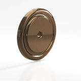 Colonial Bronze - 1.5'' diameter Round, grooved Backplate for use with 1/4-20 screw hand finished in Light Statuary Bronze - Light Statuary Bronze
