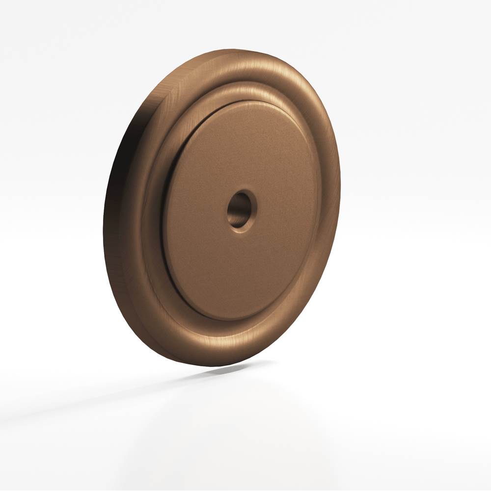 Colonial Bronze - 1.5'' diameter Round, grooved Backplate for use with 1/4-20 screw hand finished in Matte Oil Rubbed Bronze - Matte Oil Rubbed Bronze