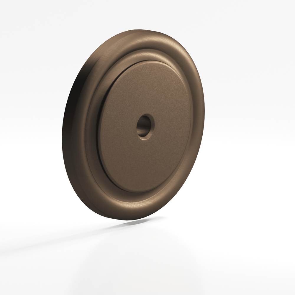 Colonial Bronze - 1.5'' diameter Round, grooved Backplate for use with 1/4-20 screw hand finished in Heritage Bronze - Heritage Bronze