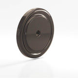 Colonial Bronze - 1.5'' diameter Round, grooved Backplate for use with 1/4-20 screw hand finished in Dark Statuary Bronze - Dark Statuary Bronze