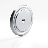 Colonial Bronze - 1.5'' diameter Round, grooved Backplate for use with 1/4-20 screw hand finished in Satin Chrome - Satin Chrome