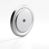 Colonial Bronze - 1.5'' diameter Round, grooved Backplate for use with 1/4-20 screw hand finished in Matte Satin Chrome - Matte Satin Chrome