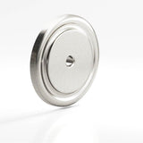 Colonial Bronze - 1.5'' diameter Round, grooved Backplate for use with 1/4-20 screw hand finished in Nickel Stainless - Nickel Stainless
