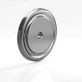 Colonial Bronze - 1.75'' diameter Round, grooved Backplate for use with 1/4-20 screw hand finished in Graphite - Graphite