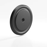 Colonial Bronze - 1.75'' diameter Round, grooved Backplate for use with 1/4-20 screw hand finished in Matte Graphite - Matte Graphite