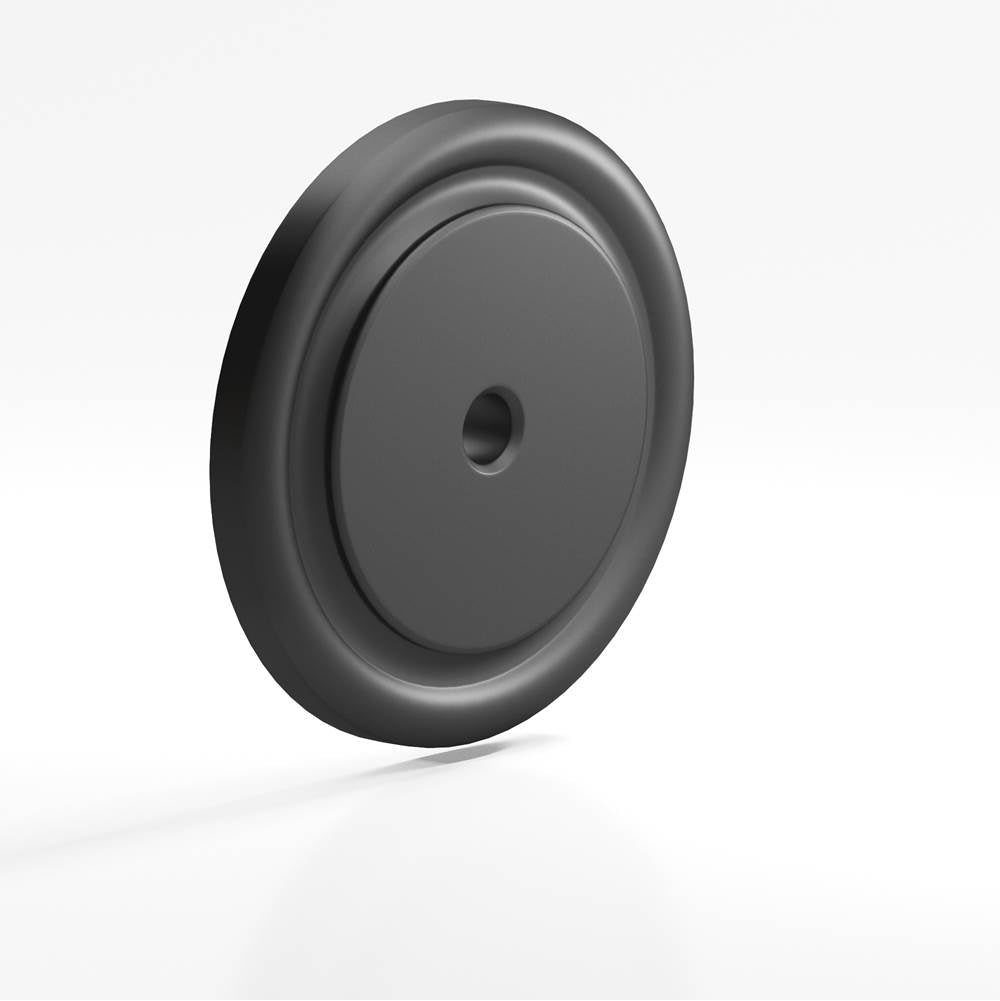 Colonial Bronze - 1.5'' diameter Round, grooved Backplate for use with 1/4-20 screw hand finished in Matte Graphite - Matte Graphite
