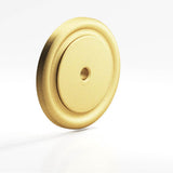 Colonial Bronze - 1.75'' diameter Round, grooved Backplate for use with 1/4-20 screw hand finished in Frost Brass - Frost Brass
