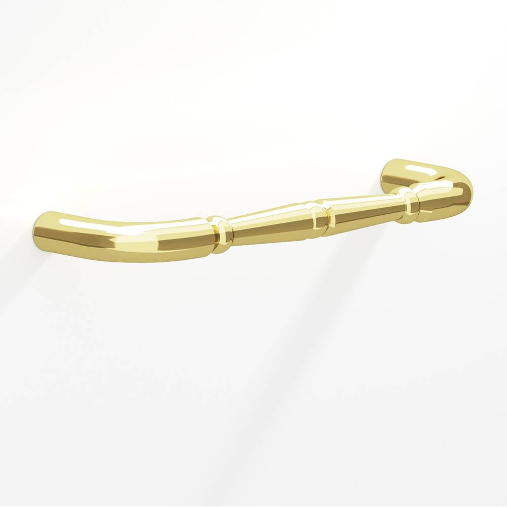 Colonial Bronze - 10'' center-to-center, 10.75'' overall, 0.75'' diameter Detailed wire Cabinet Pull, Appliance Pull, Door Pull, Shower Door Pull with beads hand finished in Polished Brass - Polished Brass