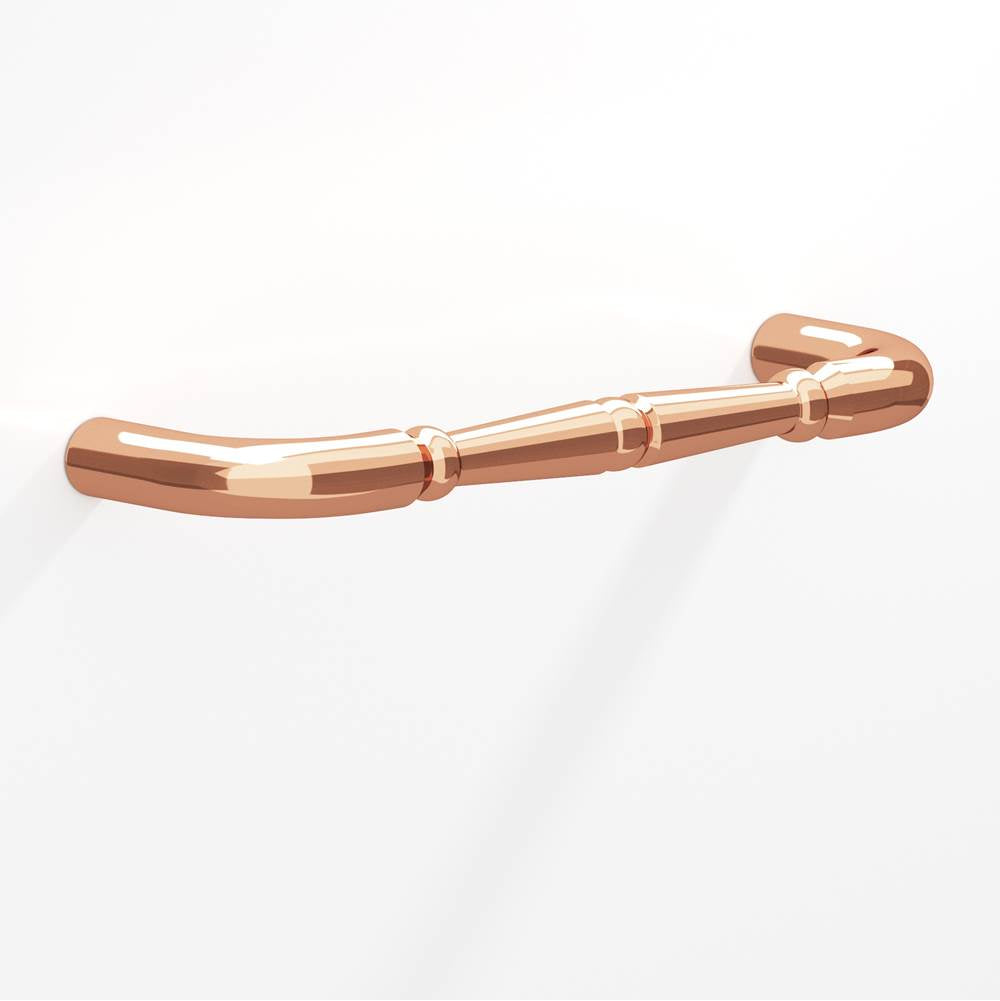 Colonial Bronze - 6'' center-to-center, 6.75'' overall, 0.75'' diameter Detailed wire Cabinet Pull, Appliance Pull, Door Pull, Shower Door Pull with beads hand finished in Polished Copper - Polished Copper